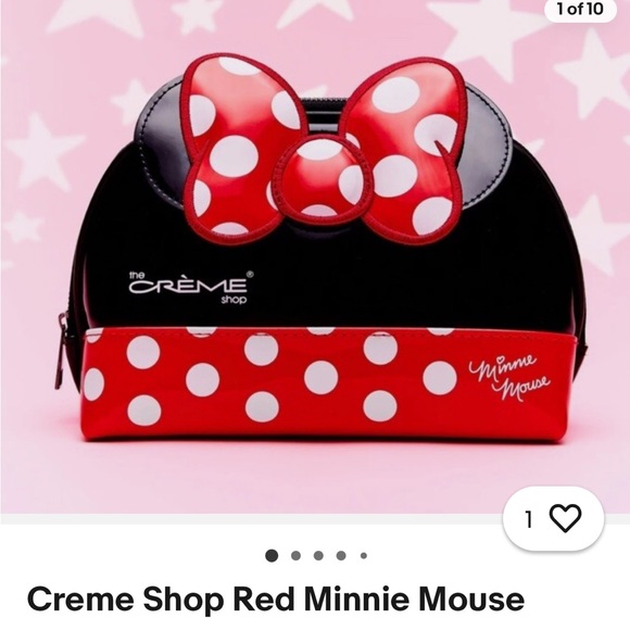 The Creme Shop Handbags - NWT Crème Shop Red Minnie Mouse Disney Done Makeup Cosmetics Travel Bag Pouch